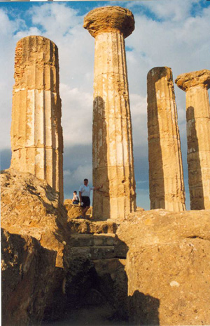 Templo de Hércules en Agrigento, Sicilia, Italia