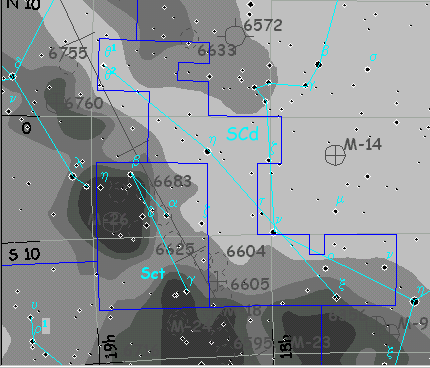 Constelación de Serpens Cauda